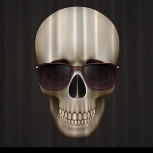 Shower Curtain Hippie Cool Skull Print